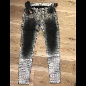 Bones of Glory Silver Skinny Jeans 26 NWT